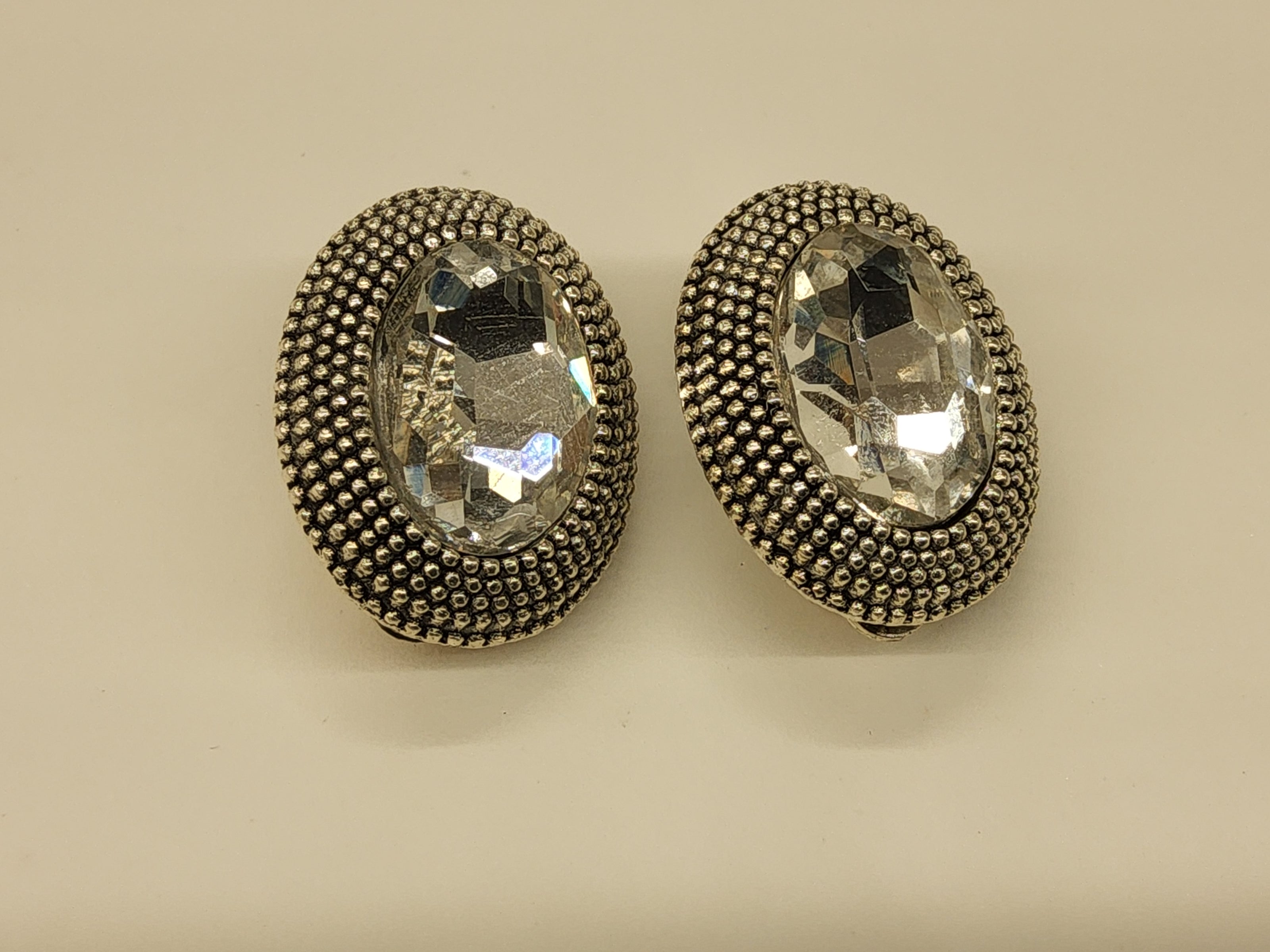 Violet Design Clip On Earrings