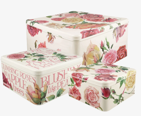 Emma Bridgewater Roses Tins (3 Sizes)