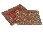 William Morris Placemats - Strawberry Thief Red