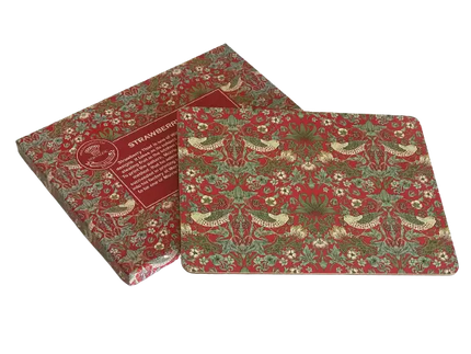 William Morris Placemats - Strawberry Thief Red
