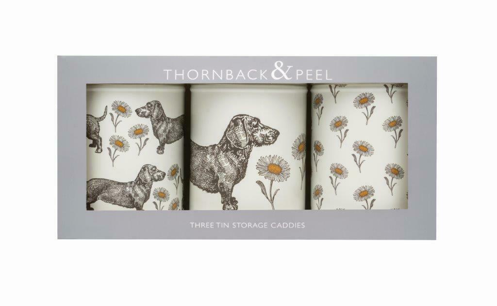 Thornback & Peel - Dog & Daisy Set of 3 Caddies