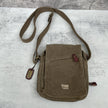 Troop London Small Zip Front Cross Body Bag - Brown