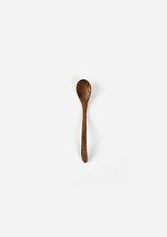 Tiny Wooden Salt Spoon - Dark
