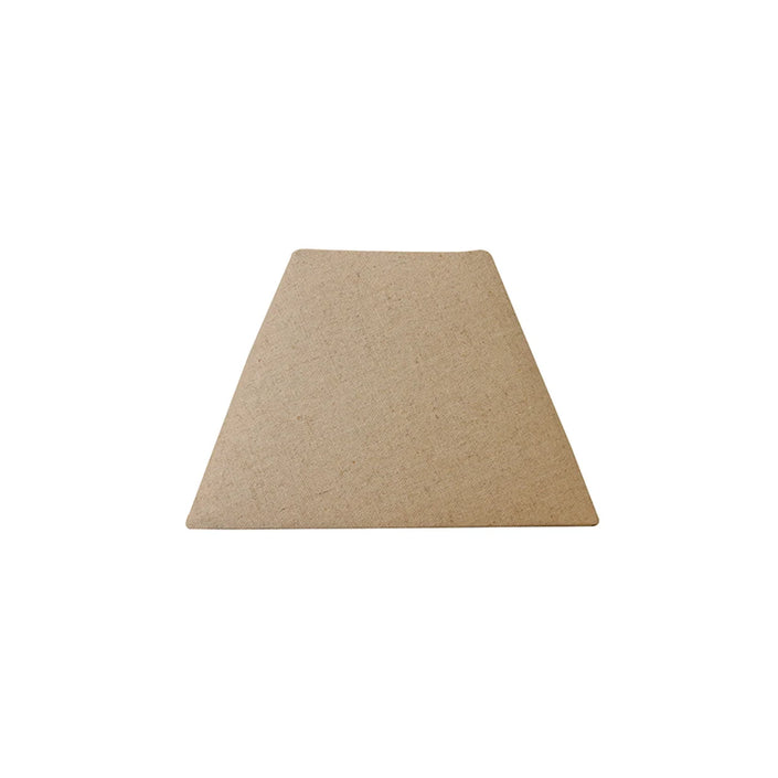 Small Gold Rectangle Lamp Base and Square Linen Shade