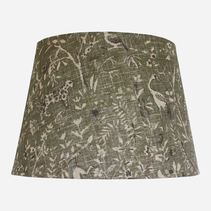 Round Linen Shade Sage Jungle Tall