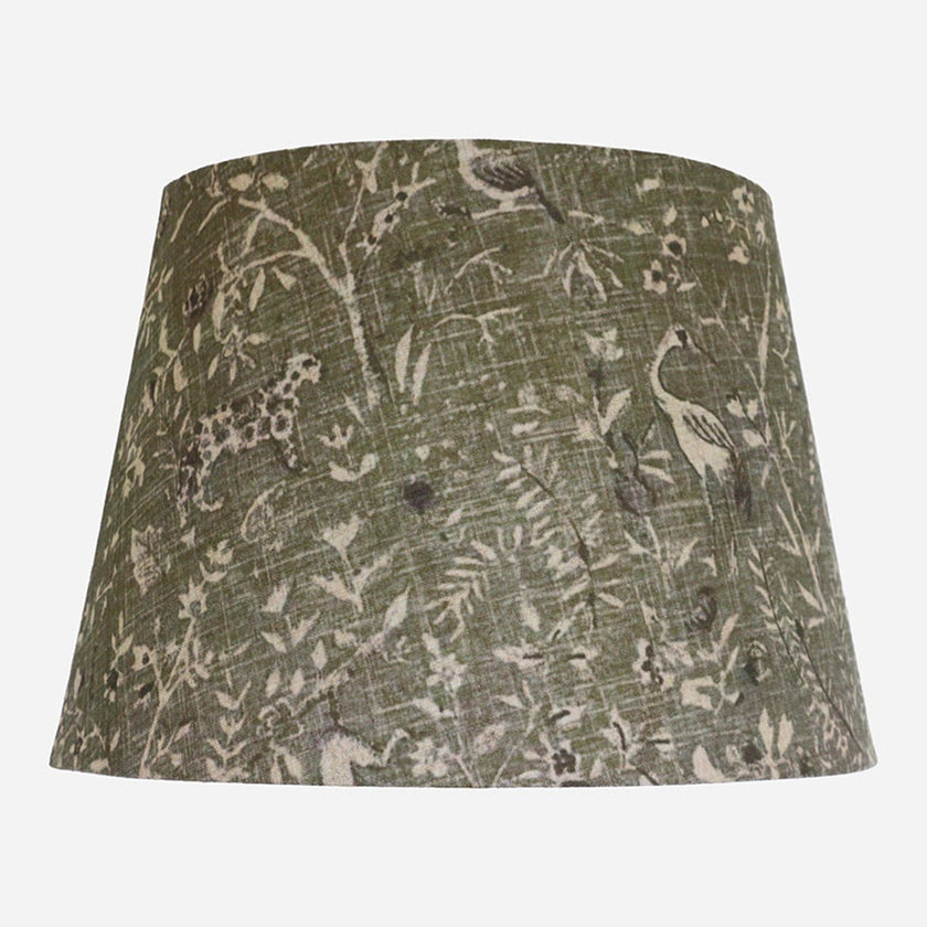 Round Linen Shade Sage Jungle Tall