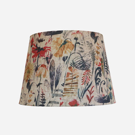 Round Linen Shade Autumn Leaves Tapered