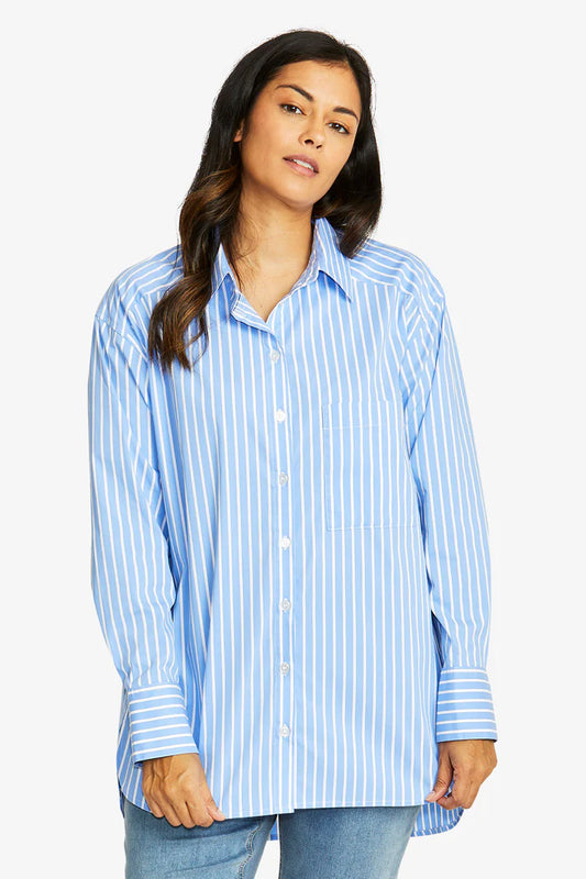 Pingpong Jordan Shirt in Ballad Blue Stripe