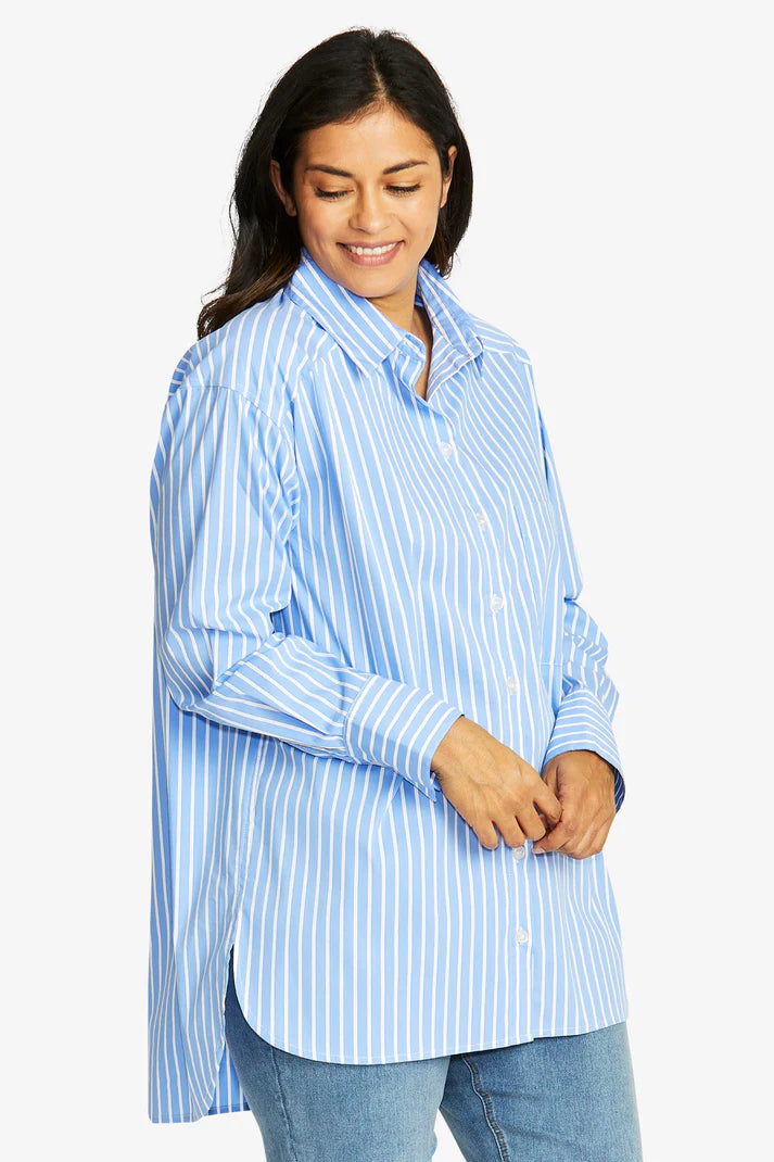 Pingpong Jordan Shirt in Ballad Blue Stripe