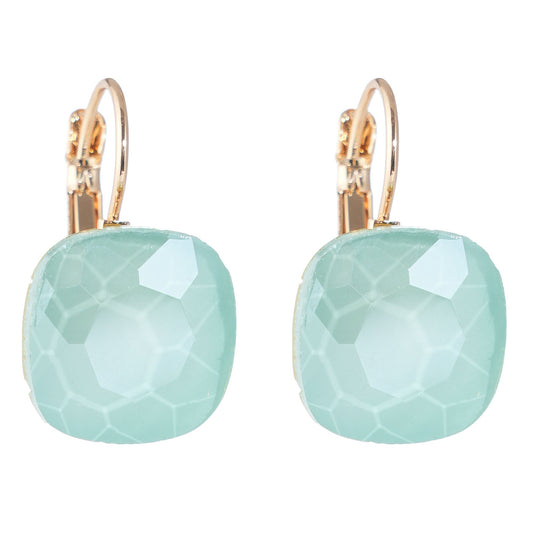 Square Earrings Green
