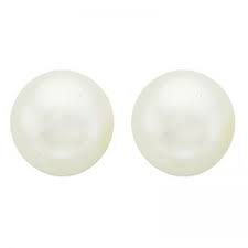 Spanish Pearl Stud Earrings - Olive Tiger