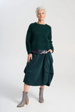 Milwaukee Marlowe Skirt Teal in Fine Cord - Olga de Polga
