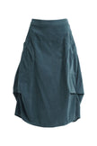 Milwaukee Marlowe Skirt Teal in Fine Cord - Olga de Polga