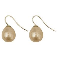 Spanish Pearl Teardrop Earrings - Olive Tiger