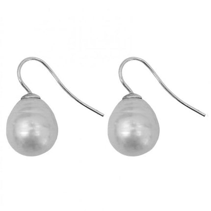 Spanish Pearl Teardrop Earrings - Olive Tiger