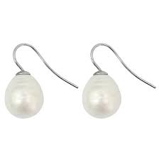 Spanish Pearl Teardrop Earrings - Olive Tiger