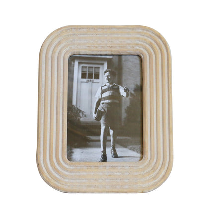 CC Interiors Wooden Photo Frame with Ridged Details 3x3