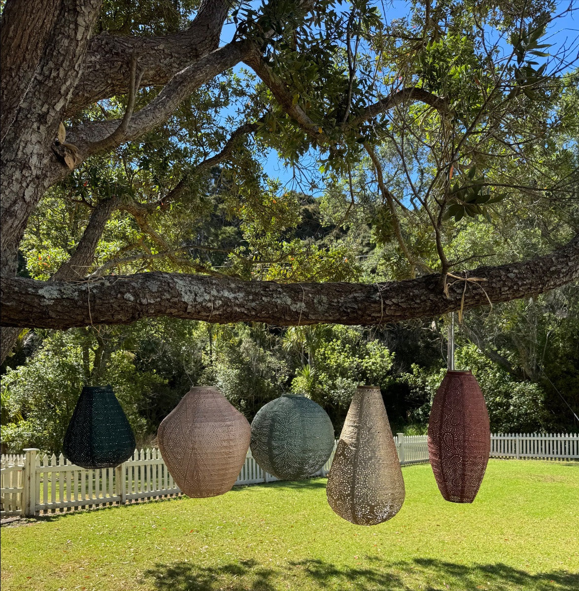 Lumiz Lantern Round 20cm Copper Sashiko