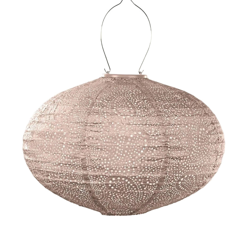 Lumiz Lantern-40cm Oval Soft Blush Paisley