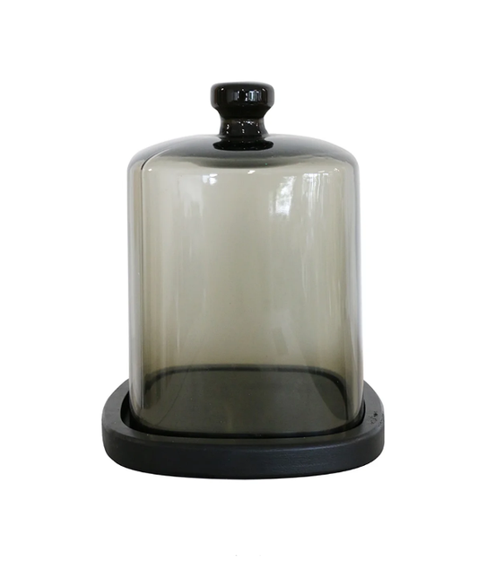 Perfumery Glass Dome with Wooden Base