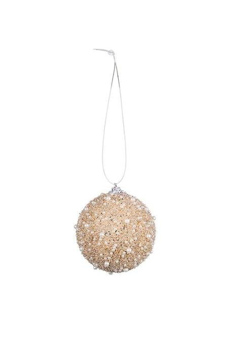 Beaded Bauble Champagne/Pearl