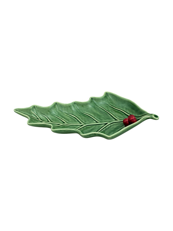 Bordallo Pinheiro Holly Leaf Tray (36cm)