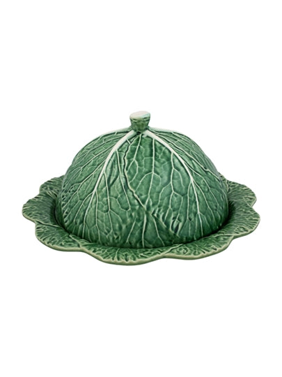 Bordallo Pinheiro Cabbage Lidded Cheese Tray