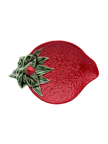 Bordallo Pinheiro Strawberry Olive Dish