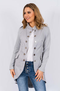 Italian Closet -Adatto Light Grey Cotton stretch Jacket