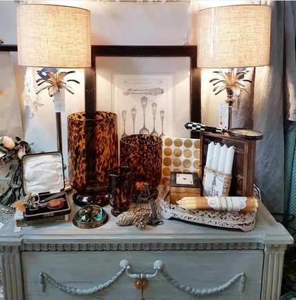 Tortoiseshell Hurricane Lamp