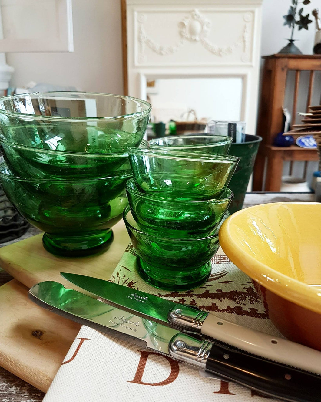 Green Glass Bowl - Last One