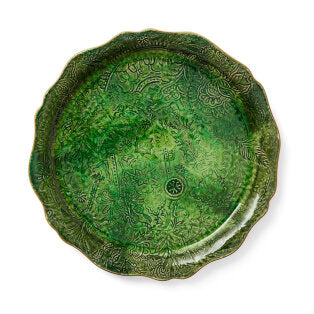 Sthal Round Serving Plate - Seaweed