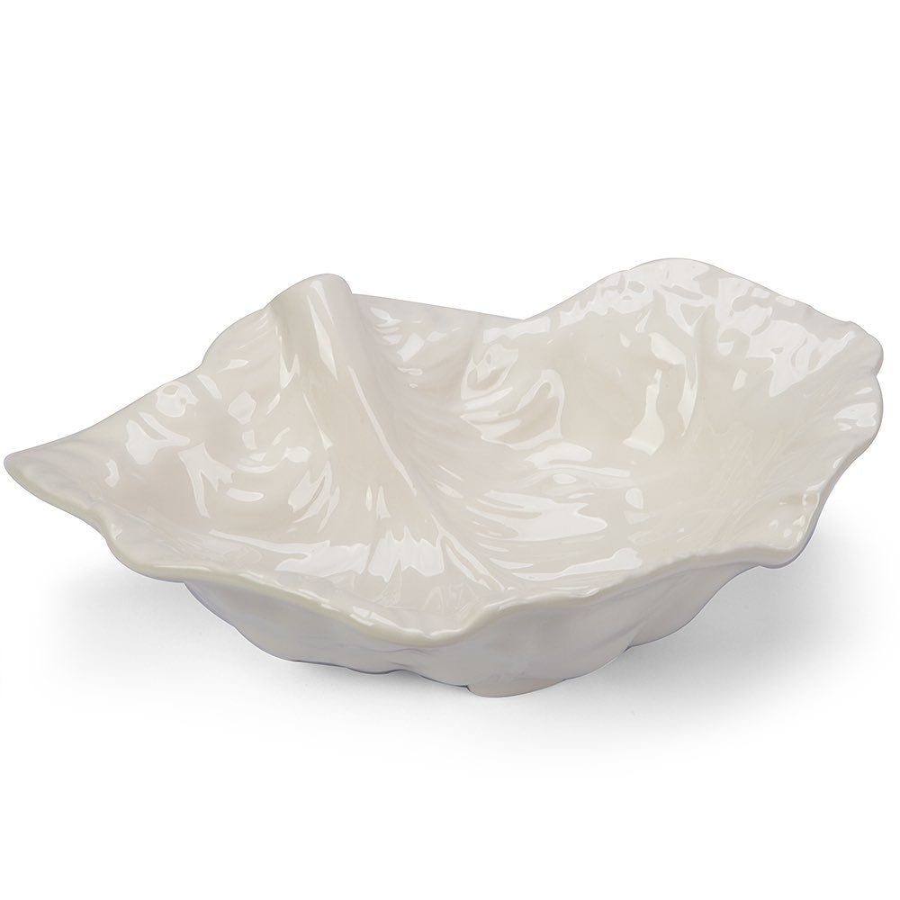 Cabbage Leaf Crooked 35cm Beige