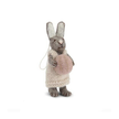 Gry and Sif Grey Bunny with Grey Dress and Lavender egg (Small)