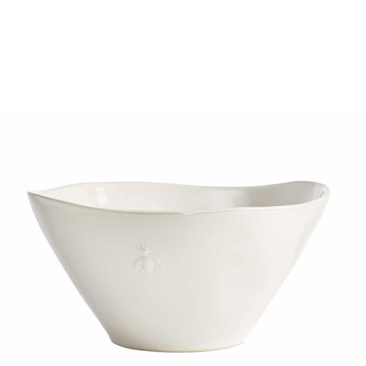 BEE CERAMIC SERVING BOWL ECRU