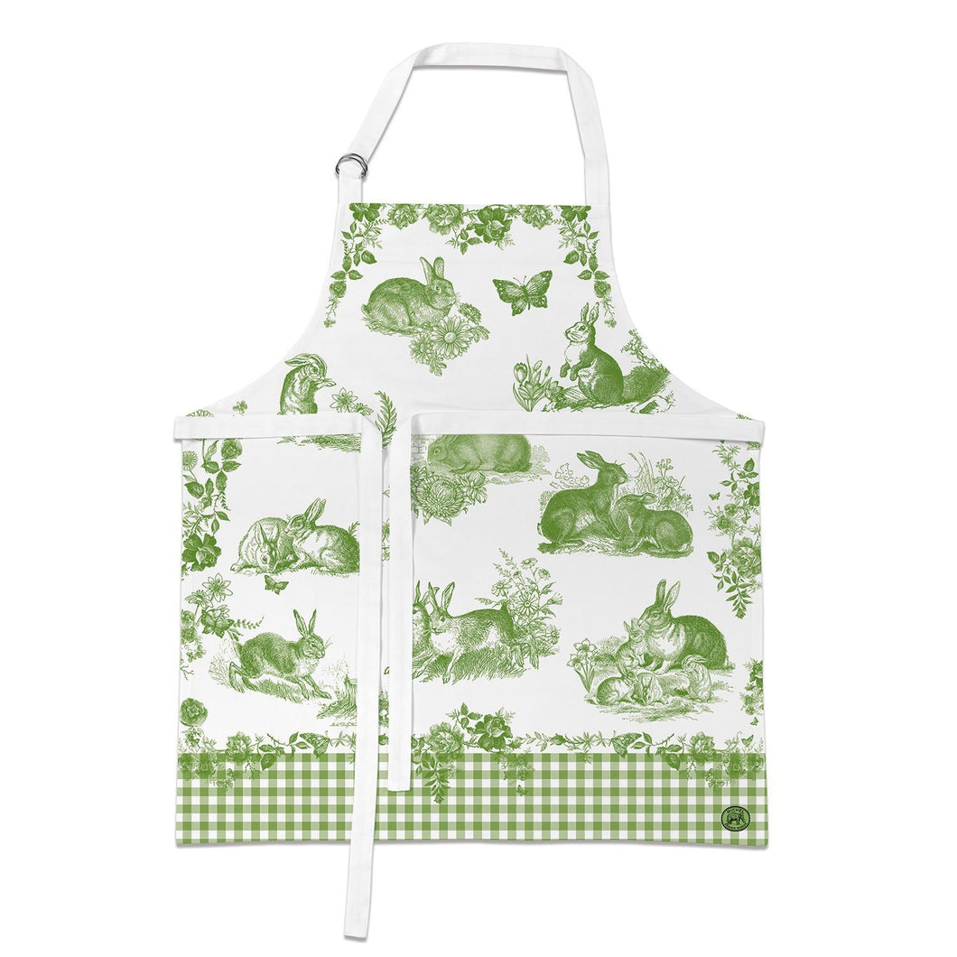 MICHEL DESIGN WORKS BUNNY TOILE APRON