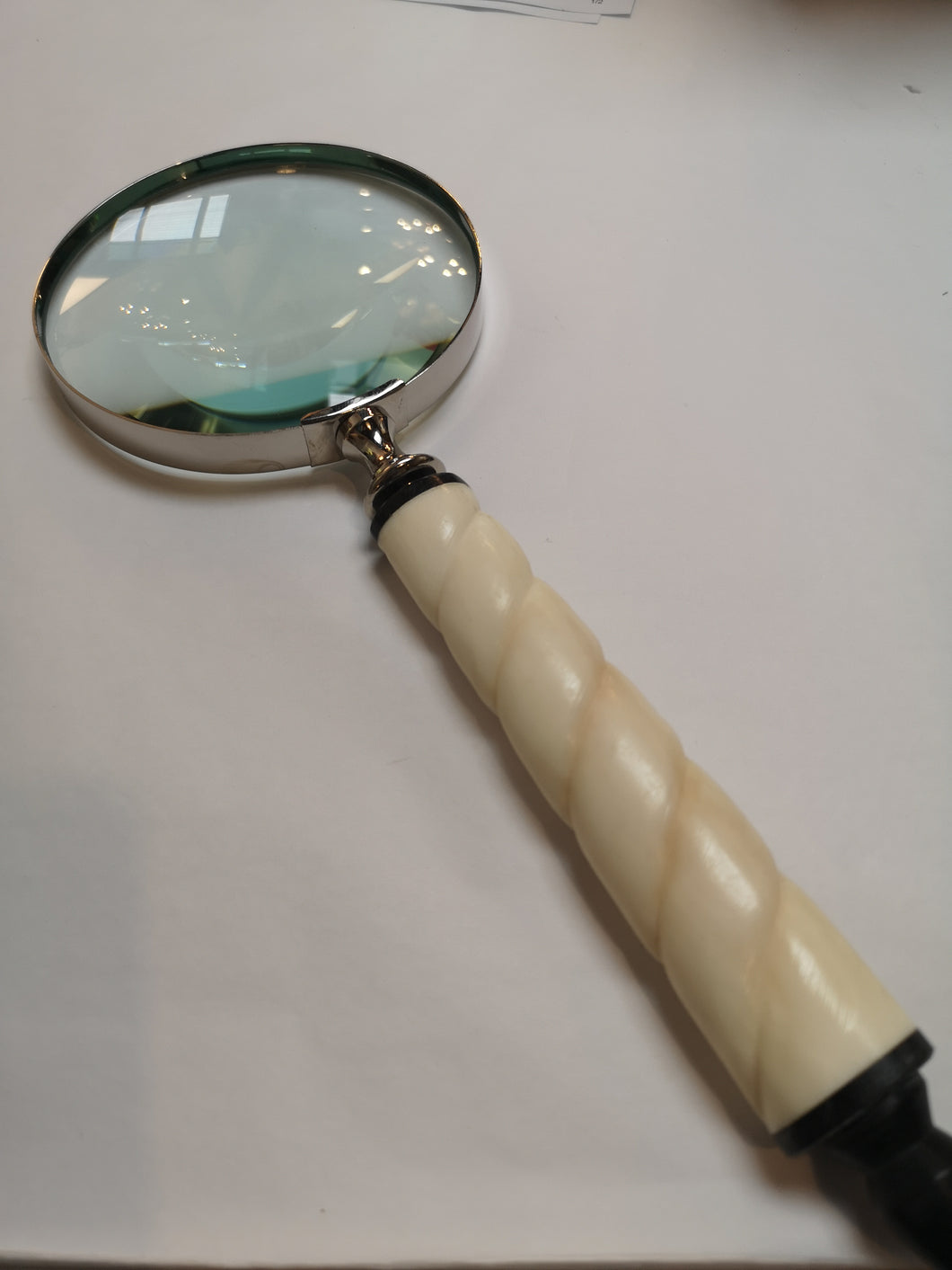 Cream Handled Brass Magnifying Glass