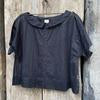 Paper Daisy Top Black by MegbyDesign