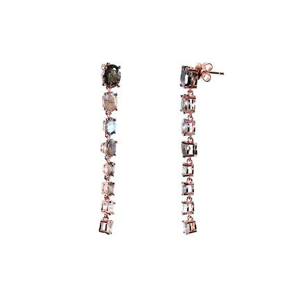 Simply Italian Labradorite Graduated Drop Earrings