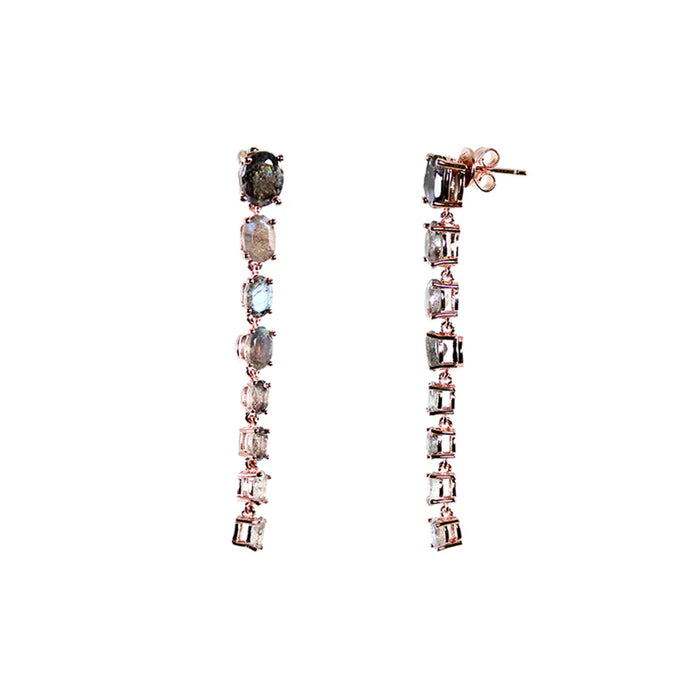 Simply Italian Labradorite Graduated Drop Earrings