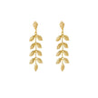 Simply Italian Yellow Gold Large Leaf Drop Earrings