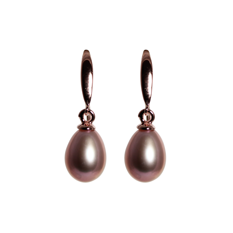 Pink Pearl Drop Earrings by Simply Italian