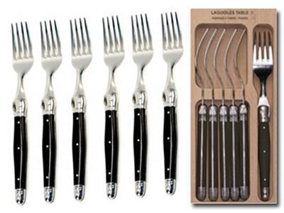 Verdier Fork 6pc Set (Black)