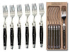 Verdier Fork 6pc Set (Black)