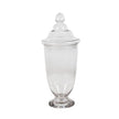 French Country Glass Urn With Lid