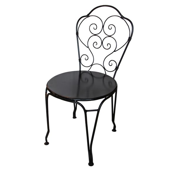Paris Black Iron Chair by French Country Collections