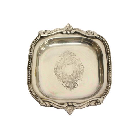 French Country Collections Square Silver Tray
