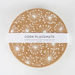 Liga Beach Dandelion Round Cork Placemats - Single