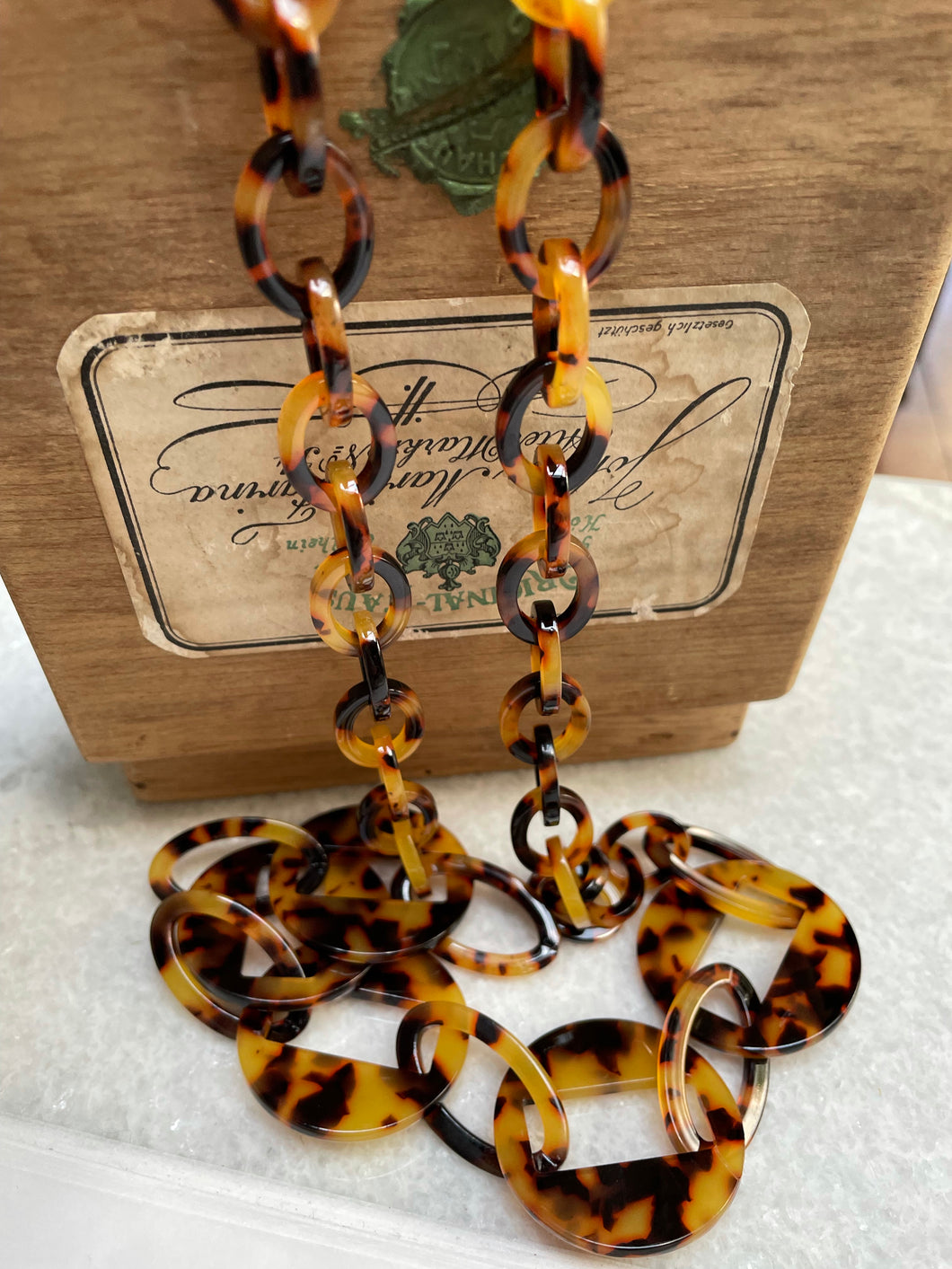 Tortoiseshell Chain and Link Necklace